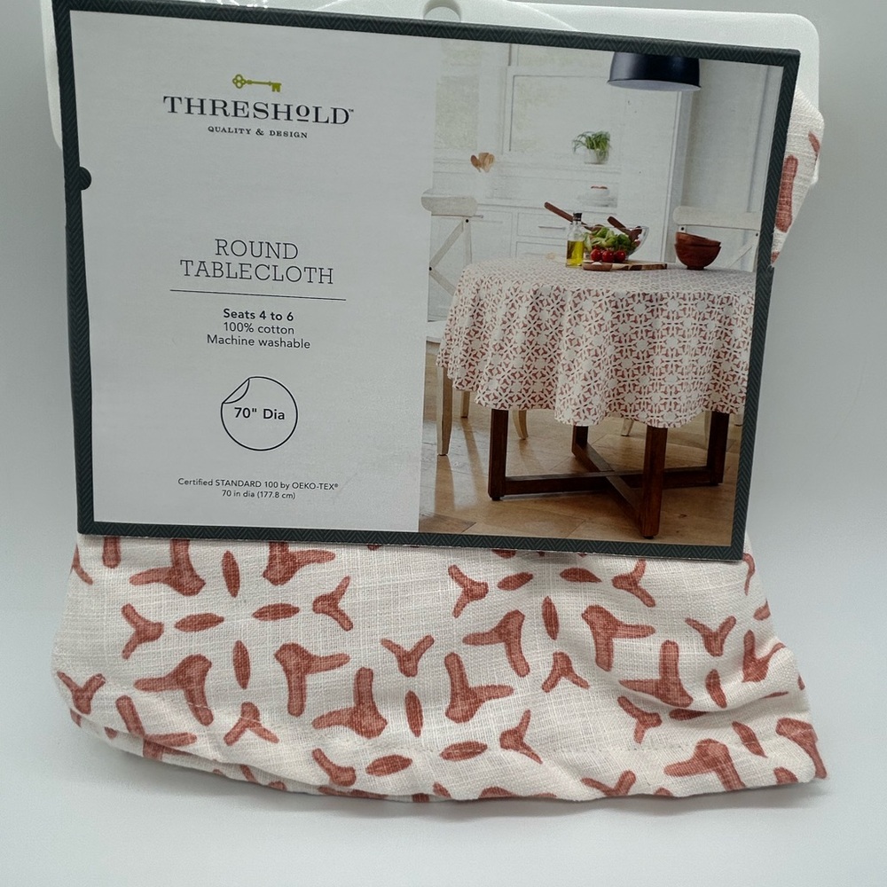 Threshold Red and Cream Table Linens for Dining